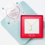 <JNA022D iloveyou>Diamond Moon & Back Necklace