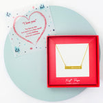 Selene Endymion Candle - <JNA003S iloveyou>Engraved "blessed" Bar Necklace 