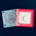 Selene Endymion Candle - <DNA038 iloveyou>Crescent Moon Necklace 