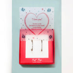 <iloveyou>Cubic Zirconia Inside Outside Hoop Earrings