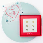 <iloveyou>Moon Phase Three Pair Earring Set