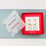 Selene Endymion Candle - <DEA022 birthday>Night Sky Three Pair Earring Set 