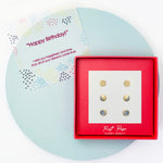 <birthday>Moon Phase Three Pair Earring Set