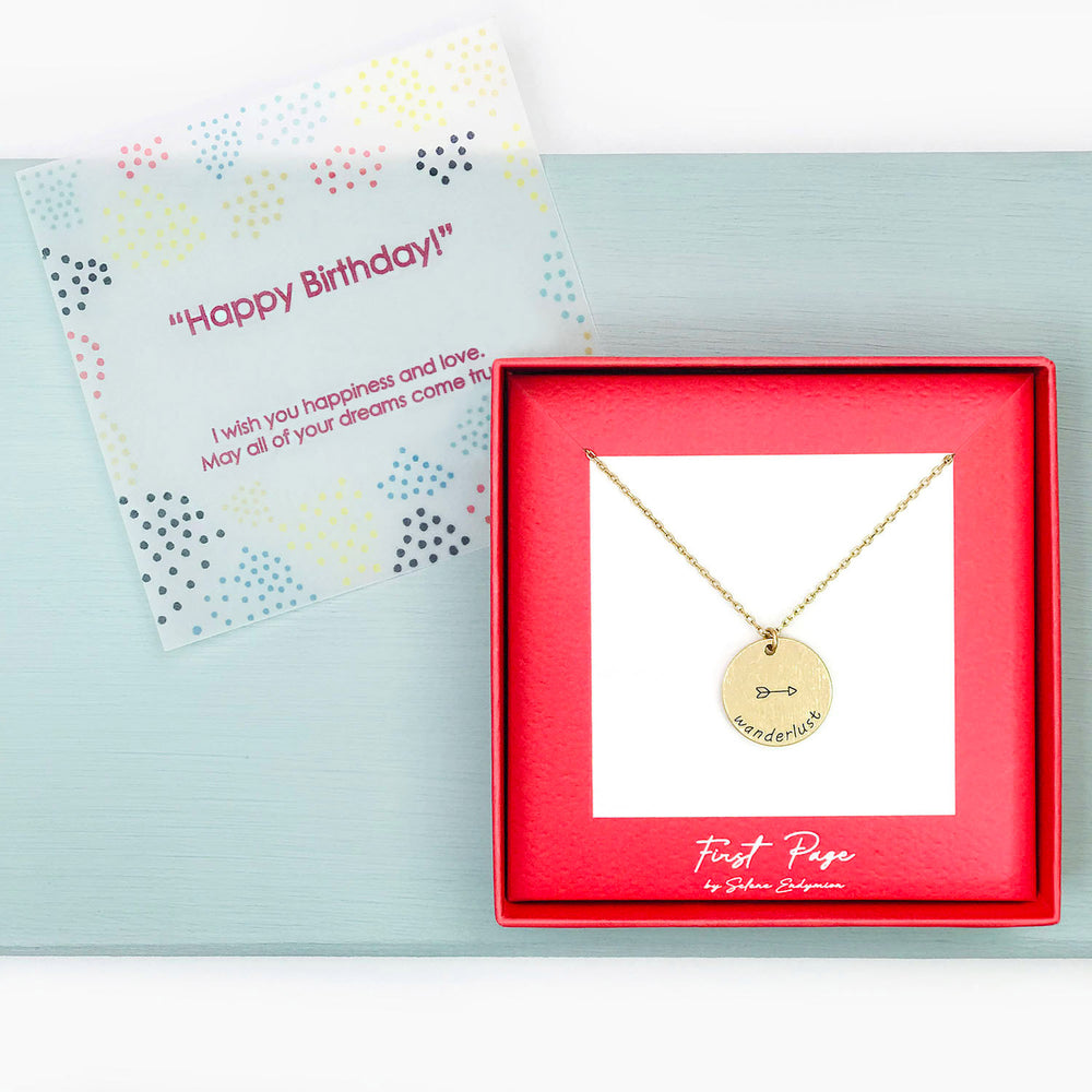 <birthday>Arrow and Wanderlust Necklace