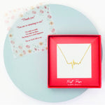 <thankyou>Sterling Silver My Heartbeat rhymes with yours Necklace