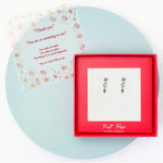 Art Deco Cubic Zirconia Linear Post Earring Gift Box