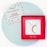 <thankyou>Waning Crescent Moon Necklace
