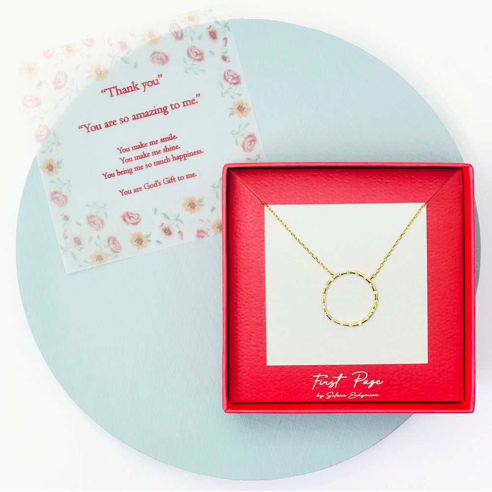 <thankyou>Sterling Silver Circle of Love Necklace