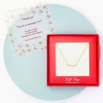 <thankyou>Sterling Silver Cubic Zirconia Duo Serenade Bar Necklace
