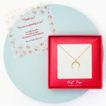 <thankyou>Sterling Silver Crescent Horn Moonlight Necklace