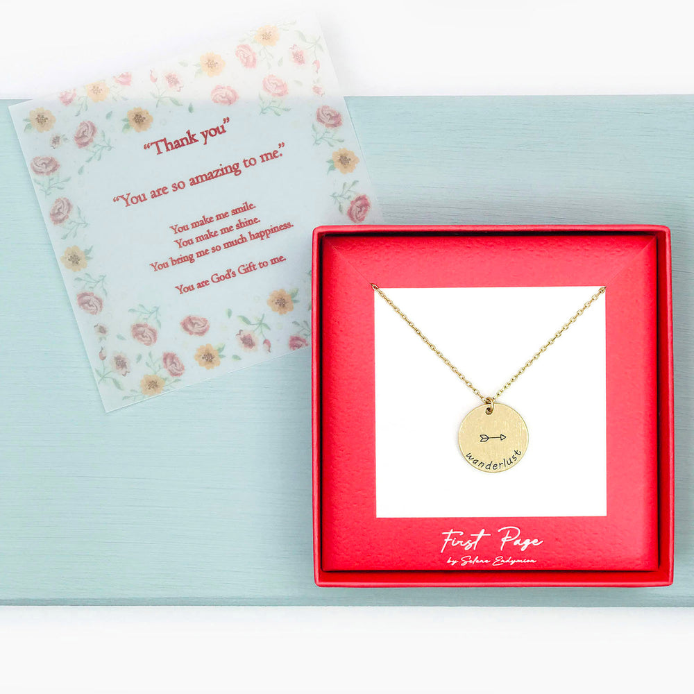 <thankyou>Arrow and Wanderlust Necklace