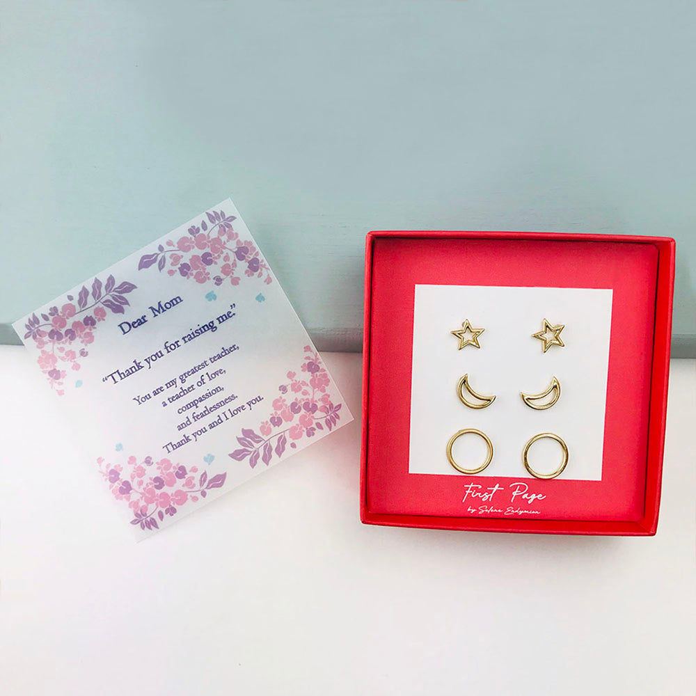 Selene Endymion Candle - <DEA022 mom>Night Sky Three Pair Earring Set 