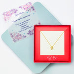<mom>Diamond Faith over Fear Cross Necklace