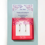 <mom>Cubic Zirconia Inside Outside Hoop Earrings