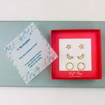 Selene Endymion Candle - <DEA022 congrats>Night Sky Three Pair Earring Set 