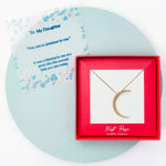 <daughter>Waning Crescent Moon Necklace