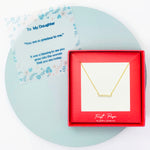 <daughter>Sterling Silver Cubic Zirconia Duo Serenade Bar Necklace