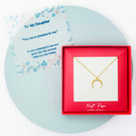 <daughter>Sterling Silver Crescent Horn Moonlight Necklace
