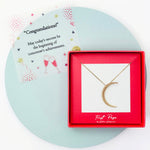 <congrats>Waning Crescent Moon Necklace