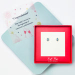 <congrats>Teardrop Cubic Zirconia Snowflake Stud Earrings