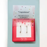 <congrats>Cubic Zirconia Inside Outside Hoop Earrings