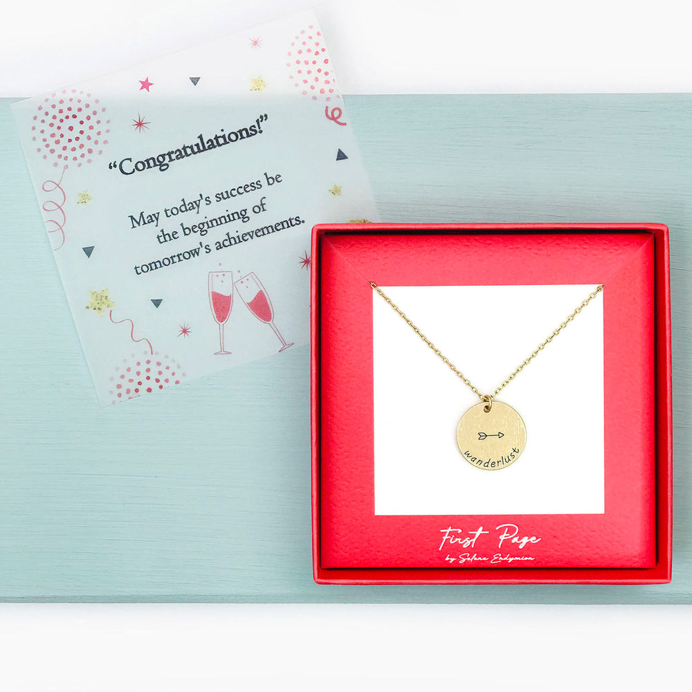 <congrats>Arrow and Wanderlust Necklace