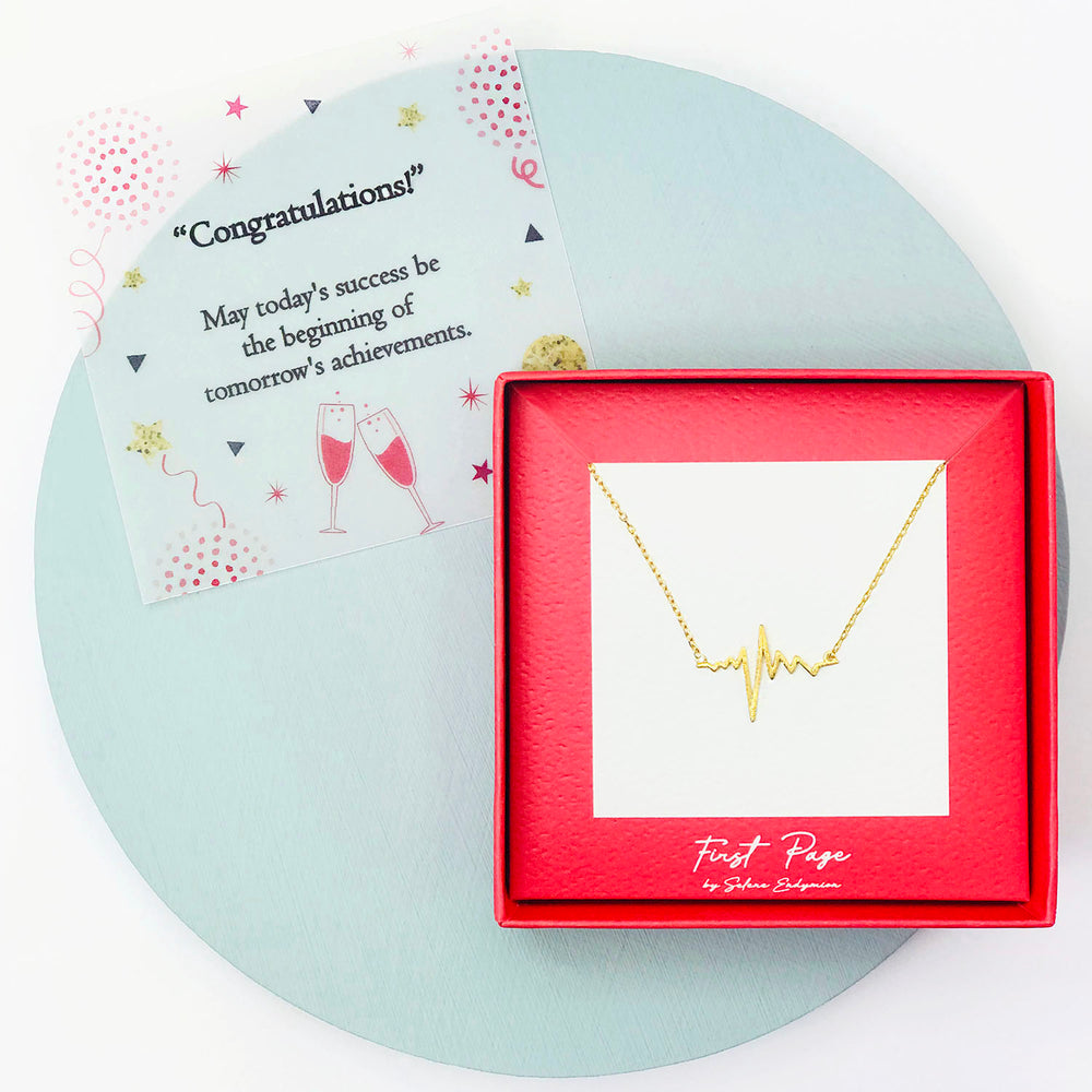 <congrats>Sterling Silver My Heartbeat rhymes with yours Necklace