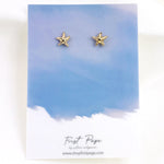 Gold Finish Starfish Stud Earring