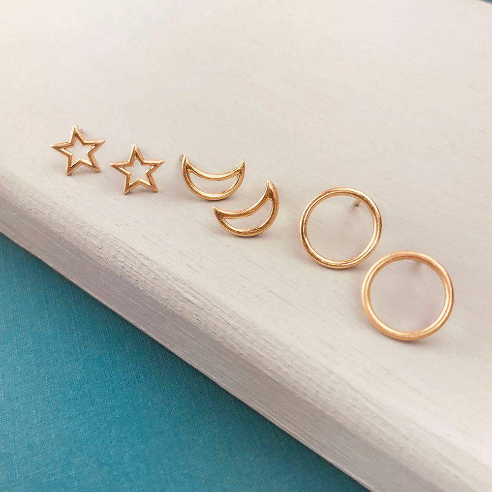 Selene Endymion Candle - <DEA022>Night Sky Three Pair Earring Set 