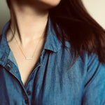 Selene Endymion Candle - <JNA002S congrats>Cubic Zirconia Duo Serenade Bar Necklace 