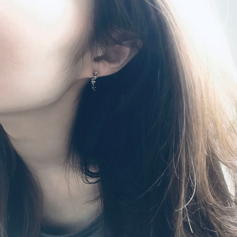 Cubic Zirconia Eye Candy Linear Post Earrings