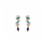 Art Deco Cubic Zirconia Linear Post Earring