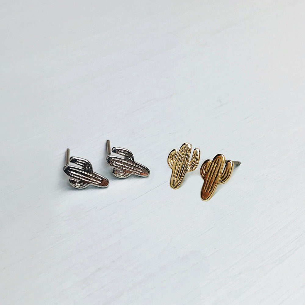 Desert Cactus Stud Earring