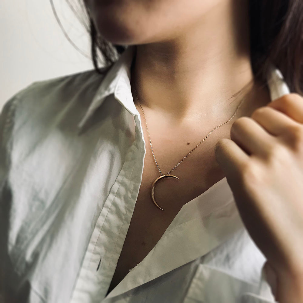Waning Crescent Moon Necklace
