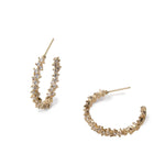 Clustered Cubic Zirconia Inside Outside Hoop