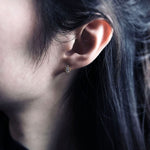 Teardrop Cubic Zirconia Snowflake Stud Earring 