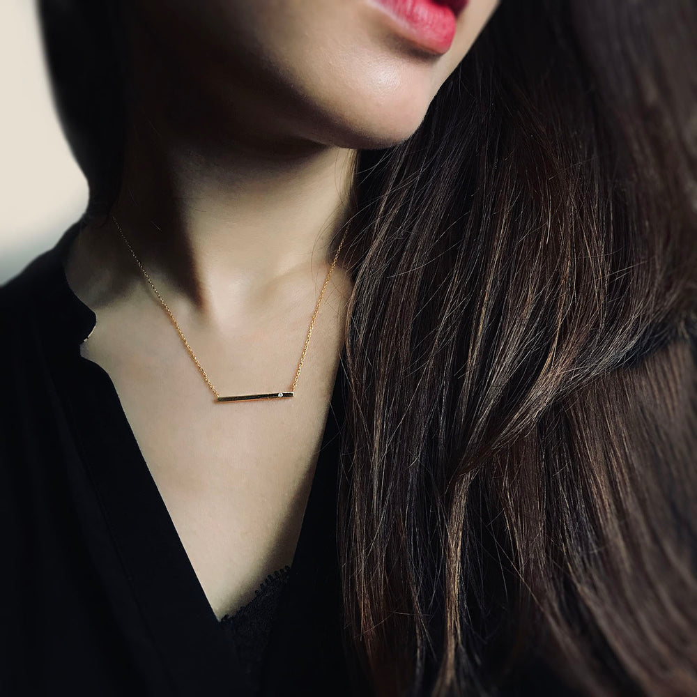 <soulmate>Diamond Bar and Beyond Necklace