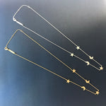 <thankyou>Two Crescent Moon and Three Star Station Necklace