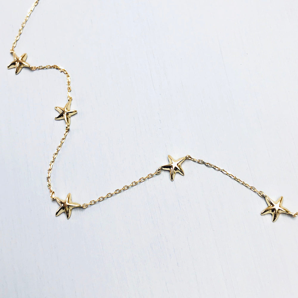 Starfish stationary necklace