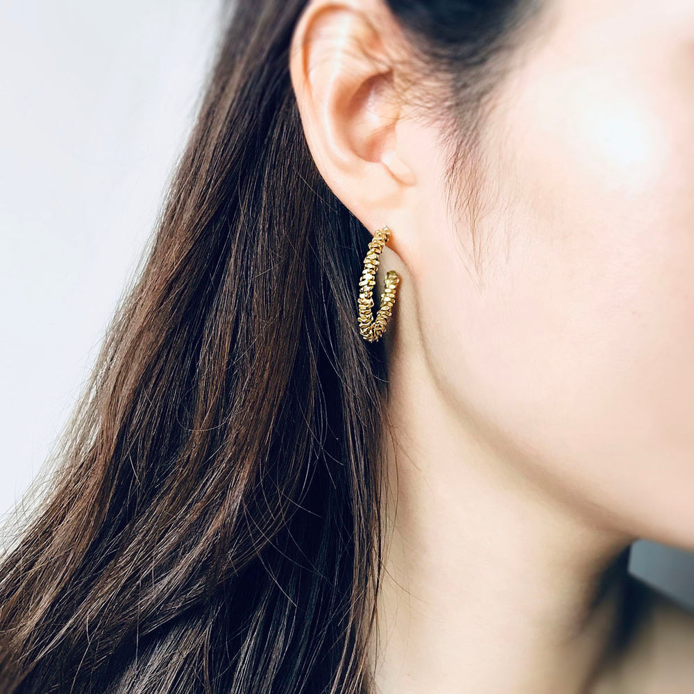 <mom>Geometric Stacked Hoop Earring