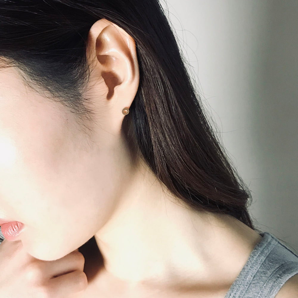 <mom>Circle, Disk, and Circle Three Pair Stud Earring Set