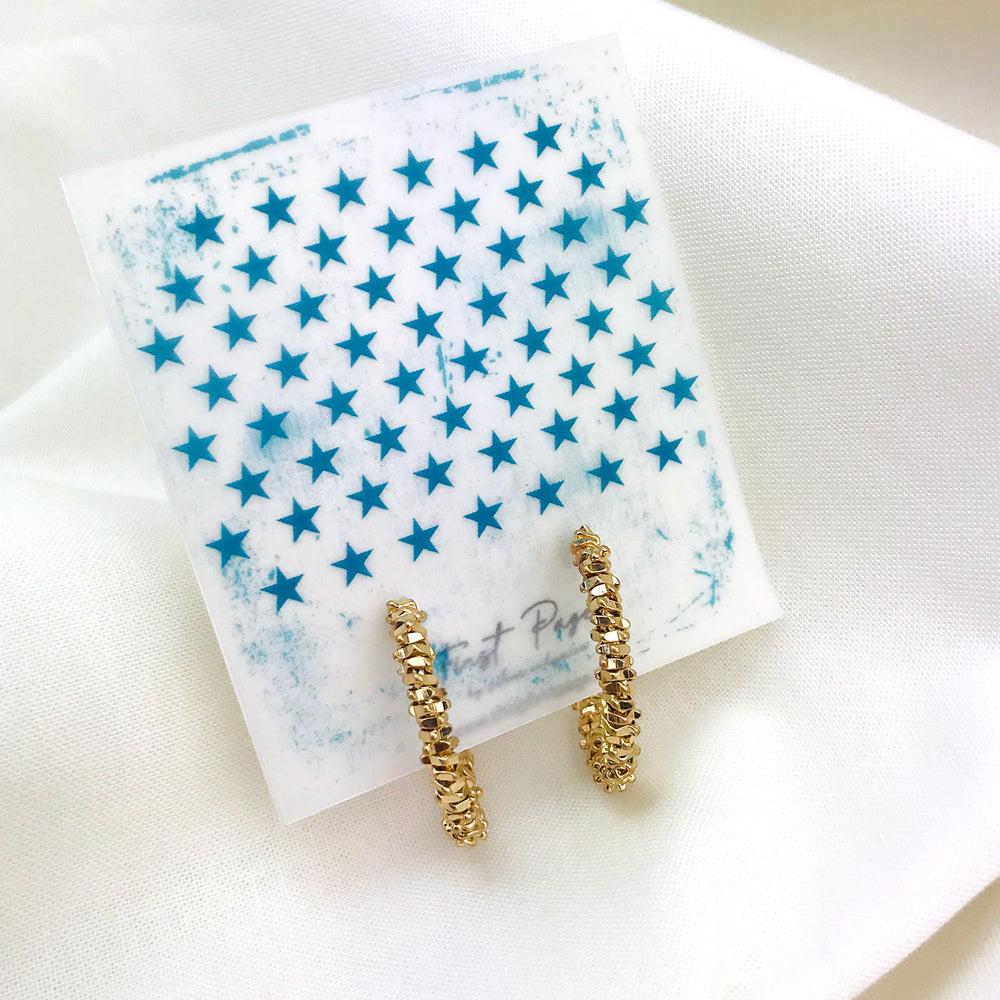 Geometric Stacked Hoop Earring