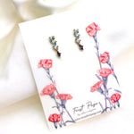 Cubic Zirconia Eye Candy Linear Post Earrings