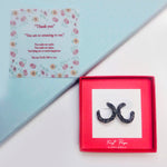 <thankyou>Crystal Dust Hematite Aurora Borealis Hoop Earring