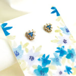Triangle Cubic Zirconia Snowflake Stud Earrings