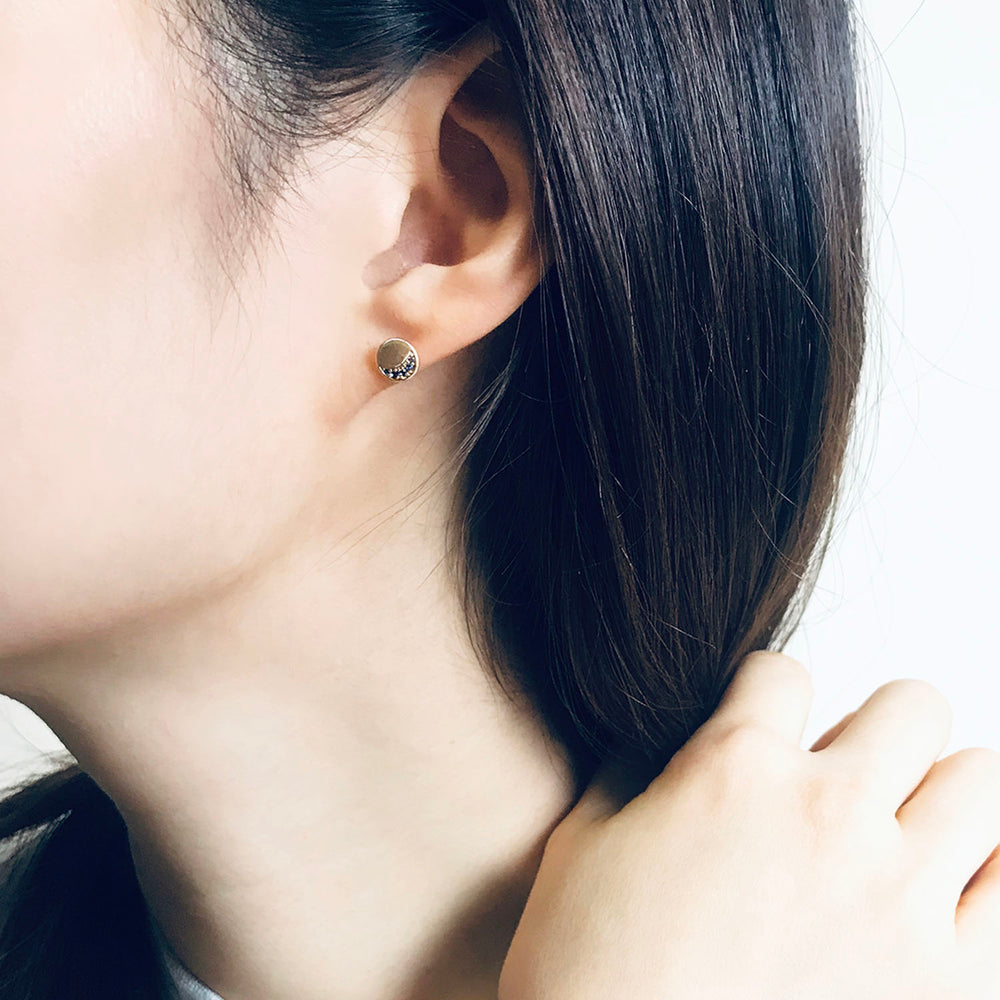 <mom>Moon Phase Three Pair Earring Set