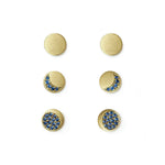 <daughter>Moon Phase Three Pair Earring Set