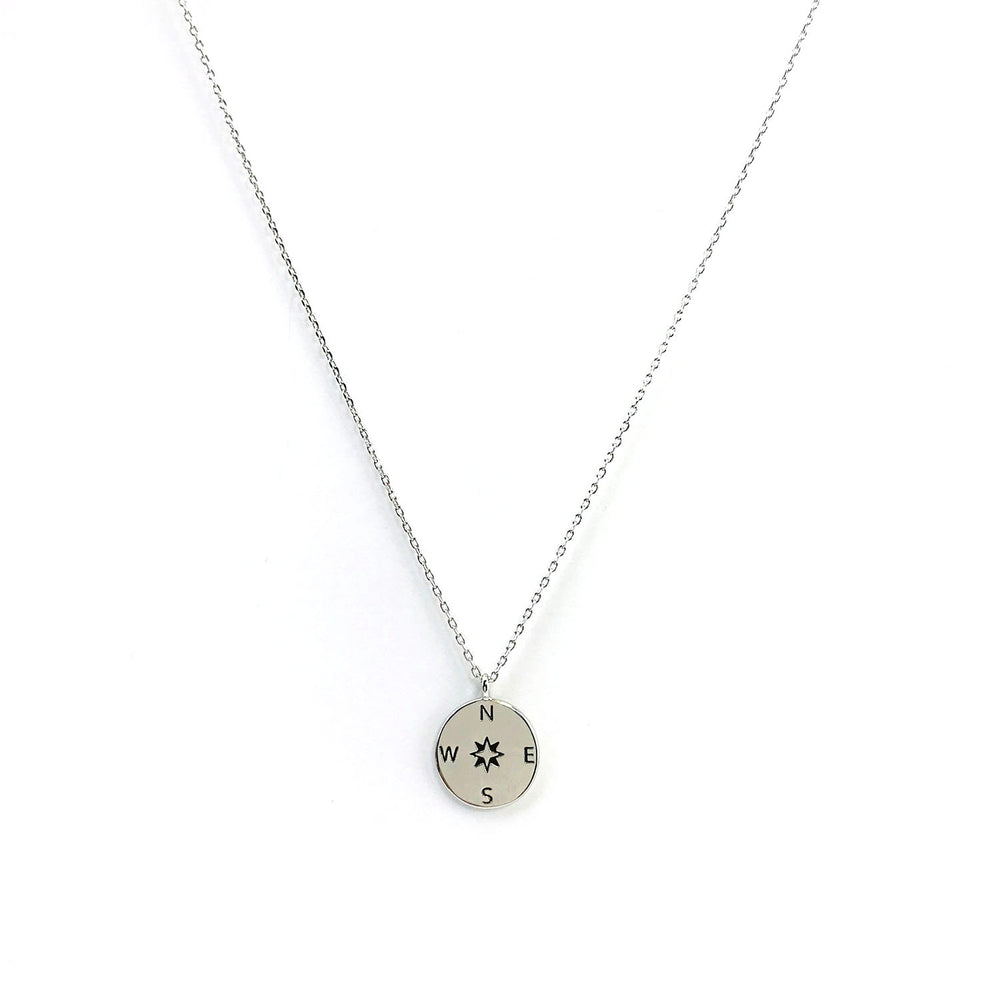 <iloveyou>Follow Your Heart Compass Necklace