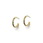 Cubic Zirconia Triangle Set Inside Outside Huggie Hoop Earrings