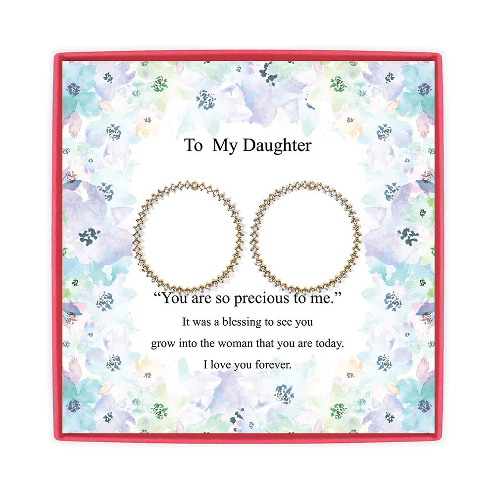 <daughter>Exquisite Cubic Zirconia Earring 1 Inch